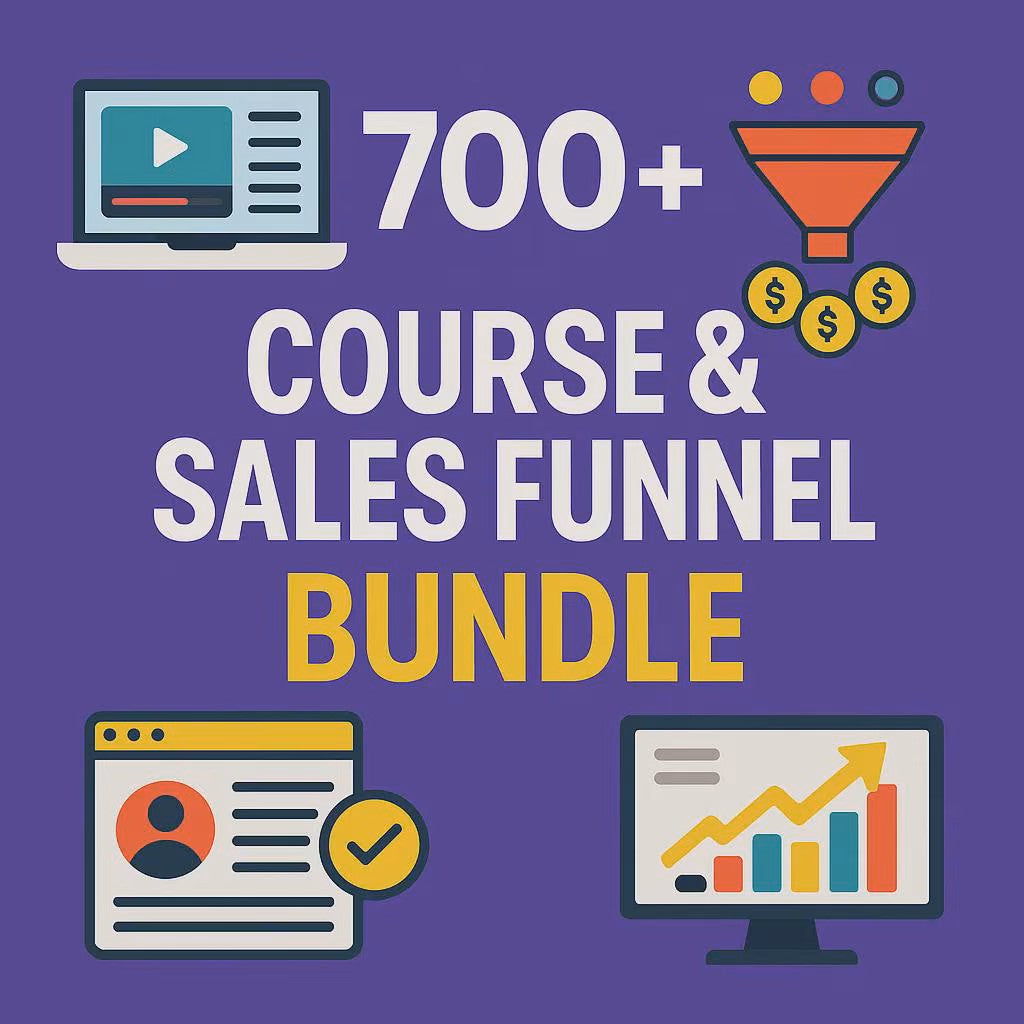 700+ Course and Sales Funnel Bundles